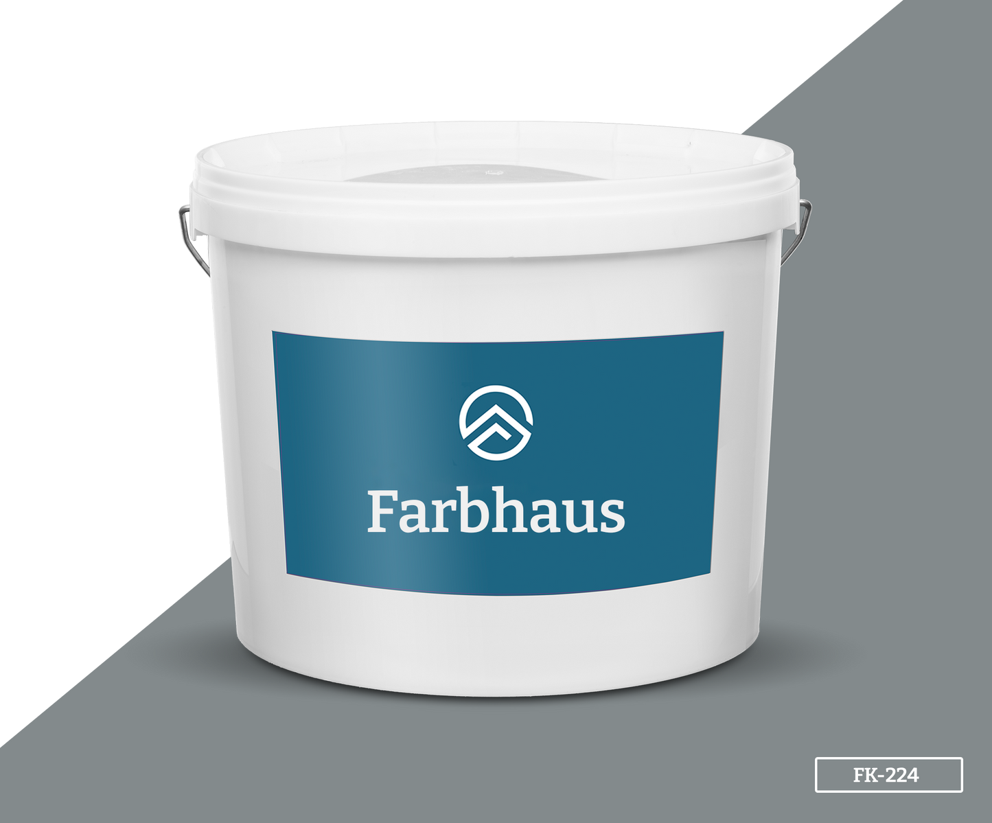 Graue Wandfarbe Farbeimer
