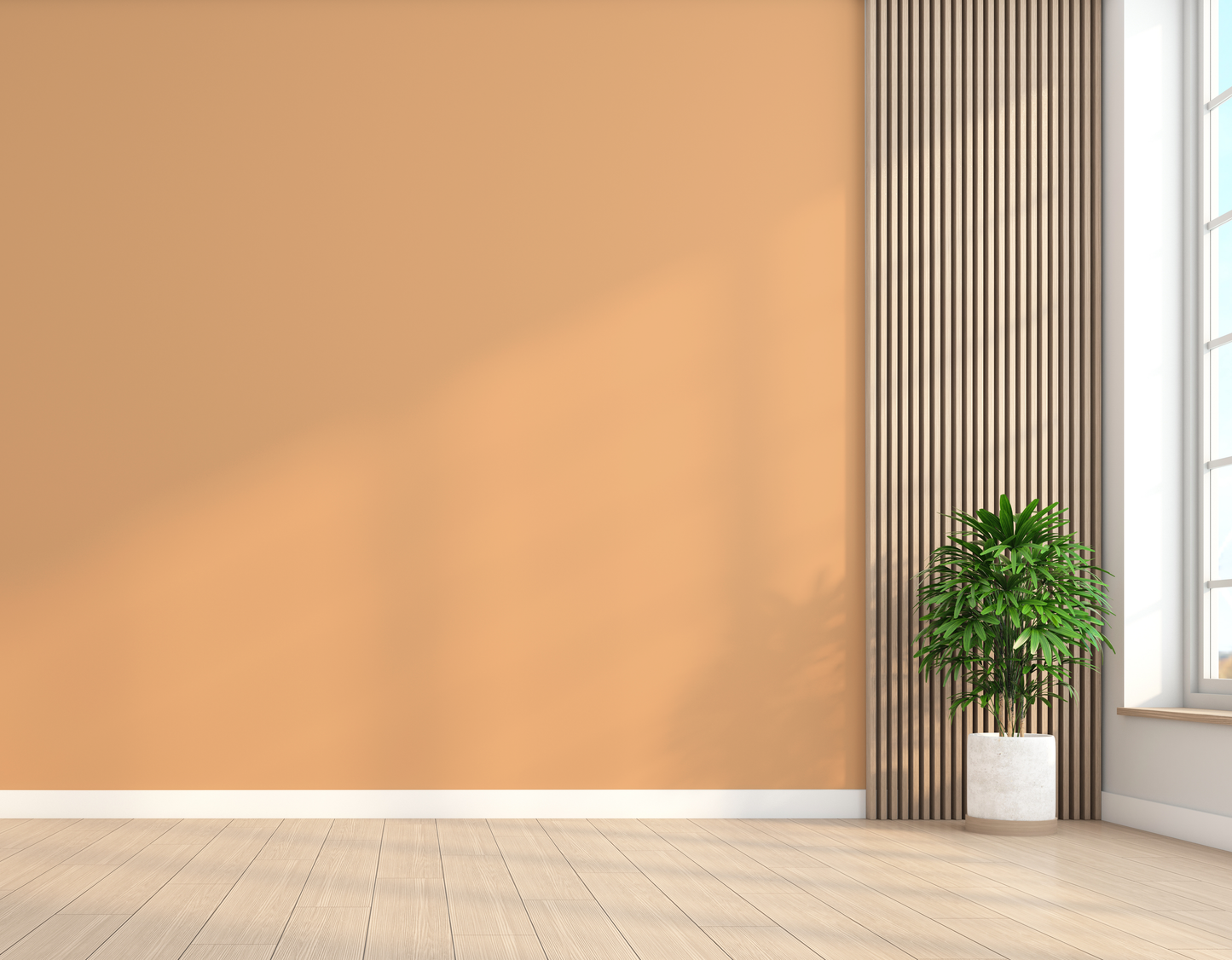 Aprikose Wandfarbe an Wand